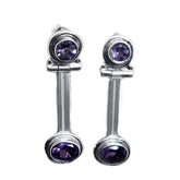 Amethyst-French-Agnes-multiple-Stud-Purple-Sterling-Silver-Earring