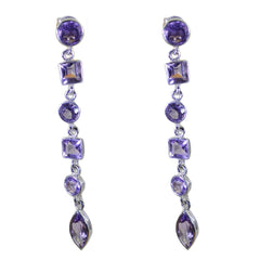 Amethyst-African-Hana-multiple-Dangle-Purple-92.5-Silver-Earring