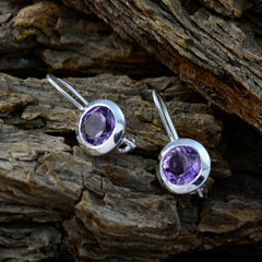 Amethyst-Korean-Ellie-Solitaire-Dangle-Lila-925-Silber-Ohrring