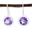 Amethyst-Korean-Ellie-Solitaire-Dangle-Purple-925-Silver-Earring