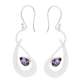 Amethyst-German-Clara-Solitaire-Dangle-Purple-Silver-Earring