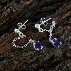 Amethyst-Mexican-Evelyn-Solitaire-Stud-Purple-92.5-Silver-Earring