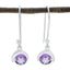 Amethyst-Australian-Agnes-Solitaire-Dangle-Purple-Silver-Earring