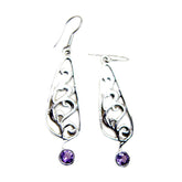 Amethyst-Spanish-Genesis-Solitaire-Dangle-Purple-92.5-Silver-Earring