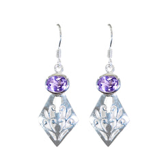 Amethyst-French-Grace-Solitaire-Dangle-Purple-Silver-Earring