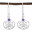 Amethyst-American-Ida-Solitaire-Dangle-Purple-92.5-Silver-Earring