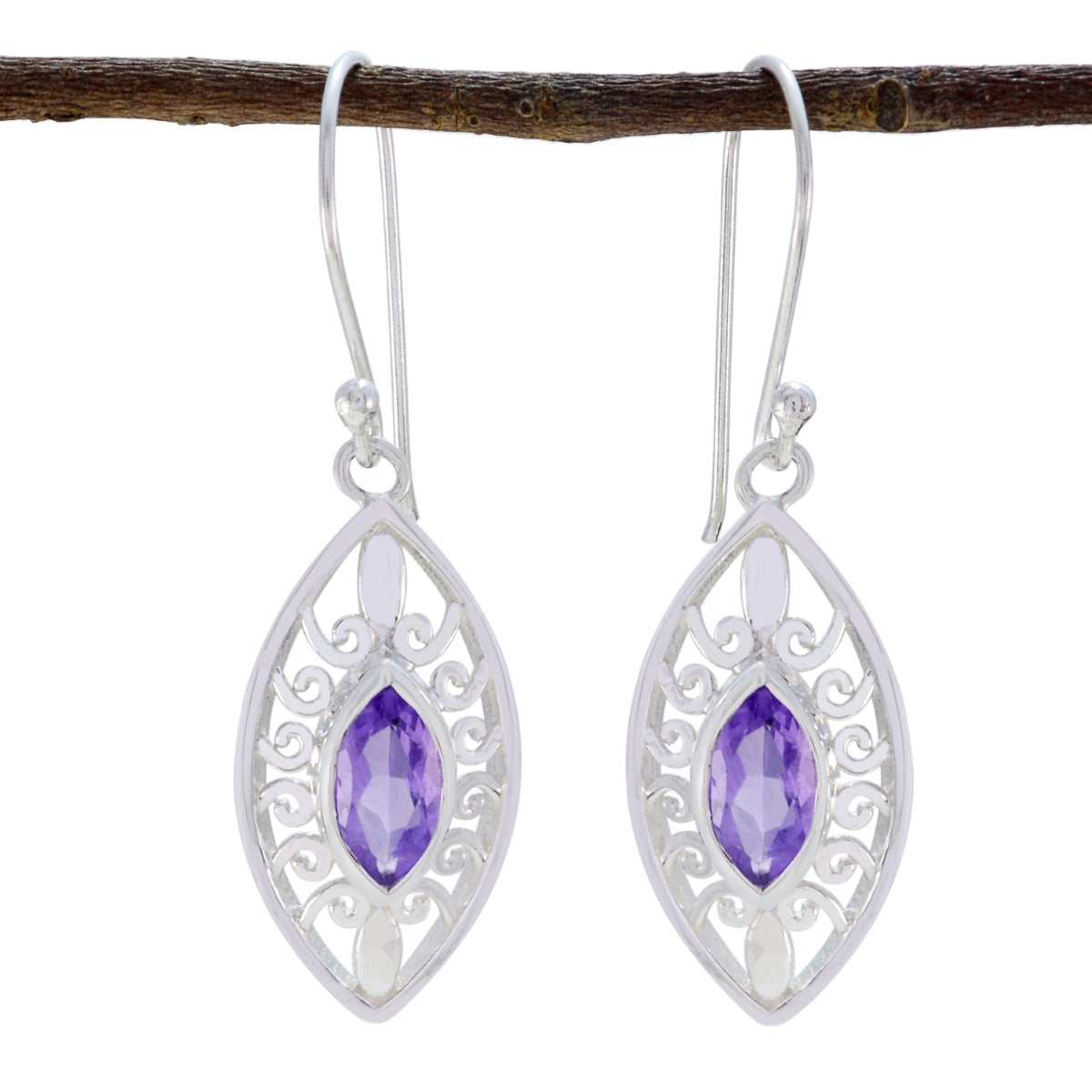 Amethyst-Italian-Isabella-Solitaire-Dangle-Purple-92.5-Silver-Earring