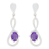 Amethyst-American-Leah-Solitaire-stud-Purple-Silver-Earring