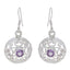 Amethyst-Korean-Lili-Solitaire-Dangle-Purple-92.5-Silver-Earring