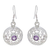 Amethyst-Korean-Lili-Solitaire-Dangle-Purple-92.5-Silver-Earring