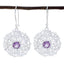 Amethyst-Turkish-Lucy-Solitaire-Dangle-Purple-925-Silver-Earring