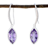 Amethyst-Mexican-Marie-Solitaire-Dangle-Purple-925-Silver-Earring