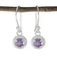 Amethyst-African-Nella-Solitaire-Stud-Purple-925-Sterling-Silver-Earring