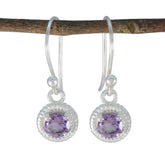 Amethyst-African-Nella-Solitaire-Stud-Purple-925-Sterling-Silver-Earring