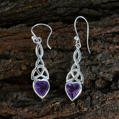 Amethyst-Moroccan-Nova-Solitaire-Dangle-Purple-925-Silver-Earring