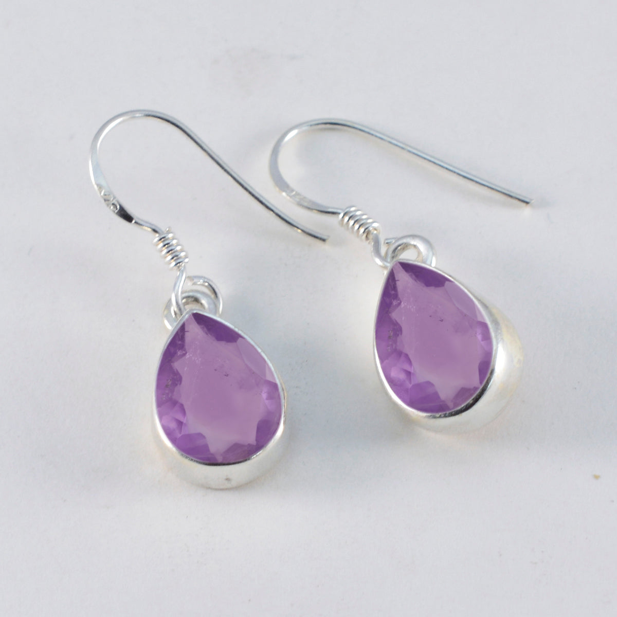 Amethyst-Spanisch-Hua-Solitär-Ohrhänger-Lila-Sterling-Silber-Ohrring