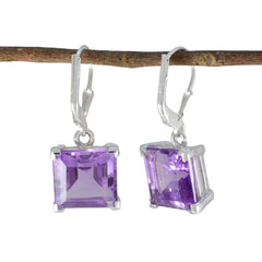 Amethyst-Moroccan-Ling-Solitaire-Dangle-Purple-Silver-Earring