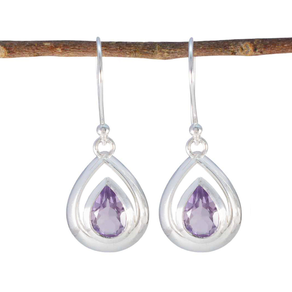 Amethyst-African-Yuna-Solitaire-Dangle-Purple-Silver-Earring