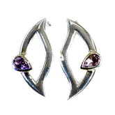 Amethyst-Middle-Eastern-Scarlett-Solitaire-Stud-Purple-Silver-Earring