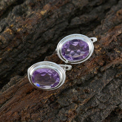Amethyst-Egyptian-Yasmine-Solitaire-Stud-Purple-Sterling-Silver-Earring