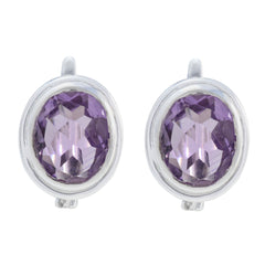 Amethyst-Egyptian-Yasmine-Solitaire-Stud-Purple-Sterling-Silver-Earring