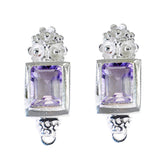 Amethyst-American-Zoe-Solitaire-Stud-Purple-Silver-Earring