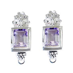 Amethyst-American-Zoe-Solitaire-Stud-Purple-Silver-Earring