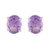 Amethyst-Russian-María-Solitaire-Stud-Purple-92.5-Silver-Earring