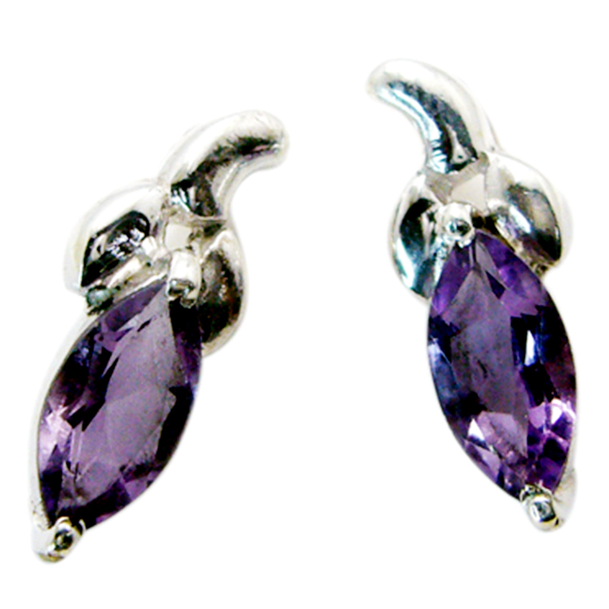 Amethyst-Italian-Chen-Solitaire-Stud-Purple-Silver-Earring