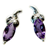 Amethyst-Italian-Chen-Solitaire-Stud-Purple-Silver-Earring