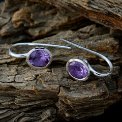 Amethyst-Japanese-Ana-Solitaire-Stud-Purple-Sterling-Silver-Earring