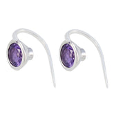Amethyst-Japanese-Ana-Solitaire-Stud-Purple-Sterling-Silver-Earring