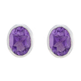 Amethyst-French-Hina-Solitaire-Stud-Purple-925-Silver-Earring