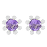 Amethyst-American-Li-Lee-Solitaire-Stud-Purple-Sterling-Silver-Earring