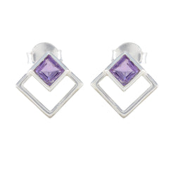Amethyst-Korean-Yuki-Solitaire-Stud-Purple-Sterling-Silver-Earring