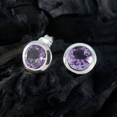 Amethyst-Egyptian-Sakura-Solitaire-Stud-Purple-92.5-Silver-Earring