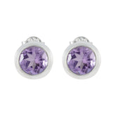 Amethyst-Egyptian-Sakura-Solitaire-Stud-Purple-92.5-Silver-Earring