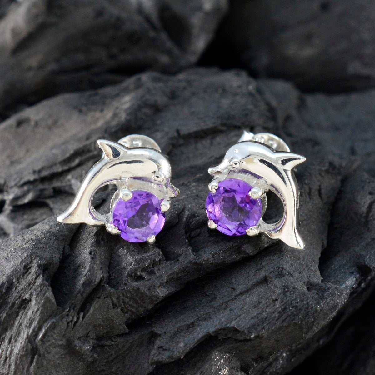 Amethyst-American-Lourdess-Solitaire-Stud-Purple-Sterling-Silver-Earring