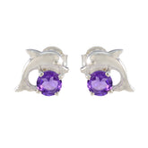 Amethyst-American-Lourdess-Solitaire-Stud-Purple-Sterling-Silver-Earring