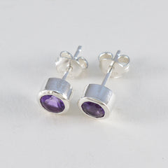 Amethyst-American-María-Solitaire-Stud-Purple-925-Sterling-Silver-Earring