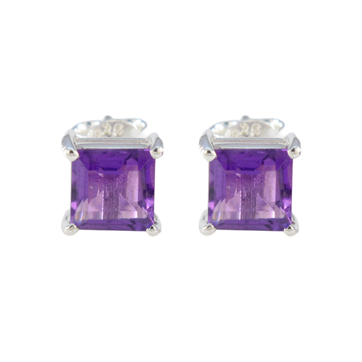 Amethyst-American-Aiko-Solitaire-Stud-Purple-Silver-Earring