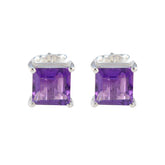 Amethyst-American-Aiko-Solitaire-Stud-Purple-Silver-Earring