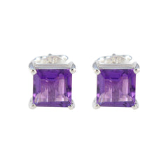 Amethyst-American-Aiko-Solitaire-Stud-Purple-Silver-Earring