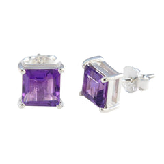 Amethyst-American-Aiko-Solitaire-Stud-Purple-Silver-Earring