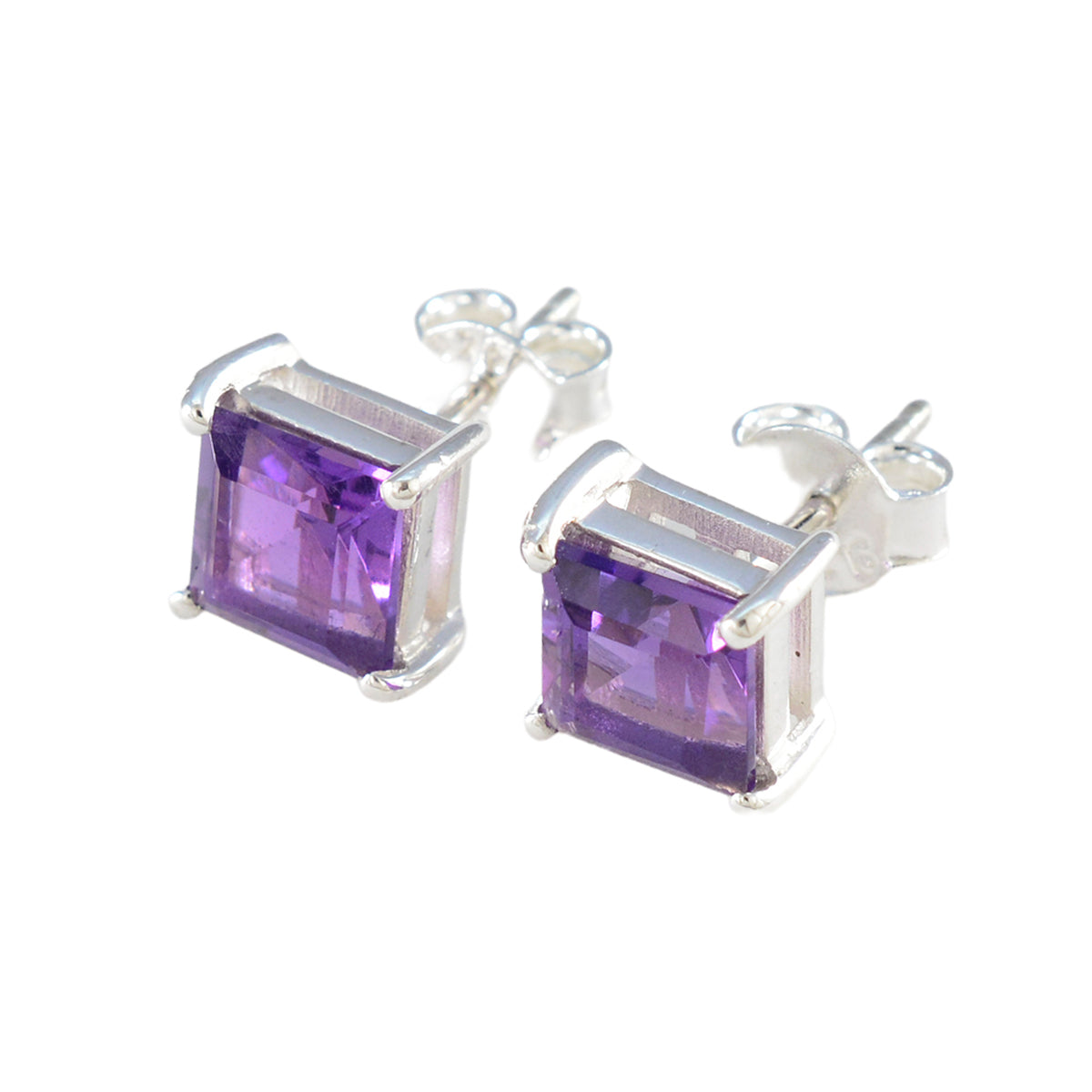 Amethyst-American-Aiko-Solitaire-Stud-Purple-Silver-Earring