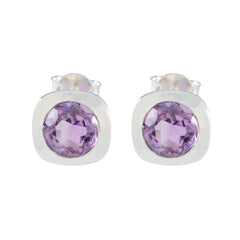 Amethyst-Italian-Elena-Solitaire-Stud-Purple-Silver-Earring