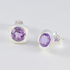 Amethyst-Italian-Elena-Solitaire-Stud-Purple-Silver-Earring