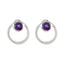Amethyst-American-Meei-Solitaire-Stud-Purple-925-Silver-Earring
