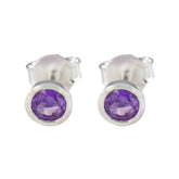 Amethyst-American-Micaela-Solitaire-Stud-Purple-92.5-Silver-Earring