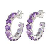 Amethyst-Latin-American-Elena-multiple-Stud-Purple-925-Sterling-Silver-Earring